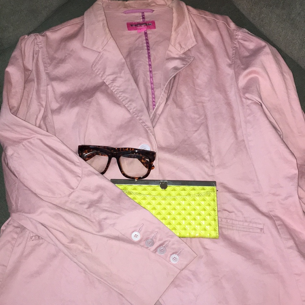 Blush pink corduroy blazer